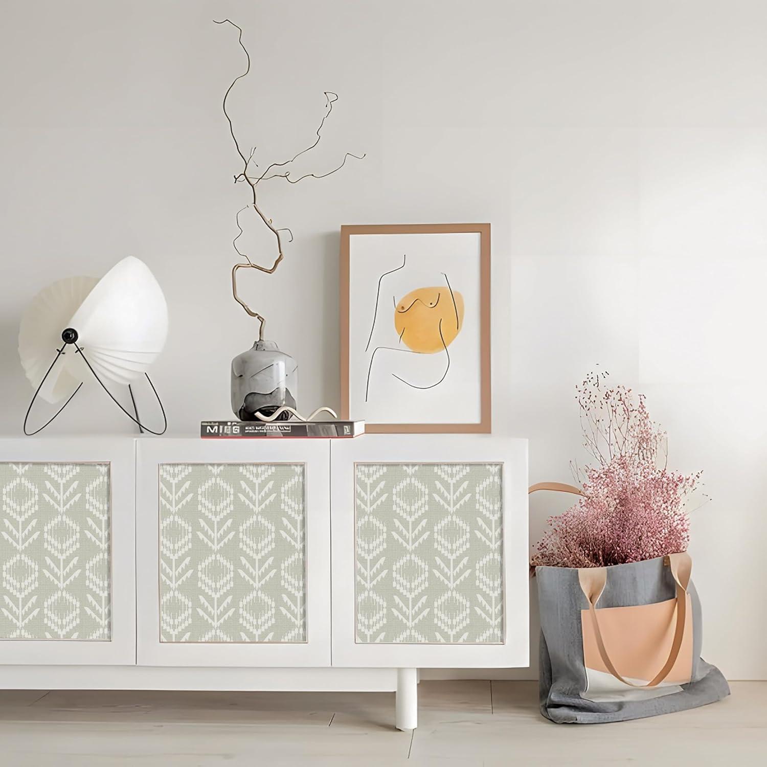 Selbstklebende Tapete Grün Weiß PVC Vinyl Wandfolie