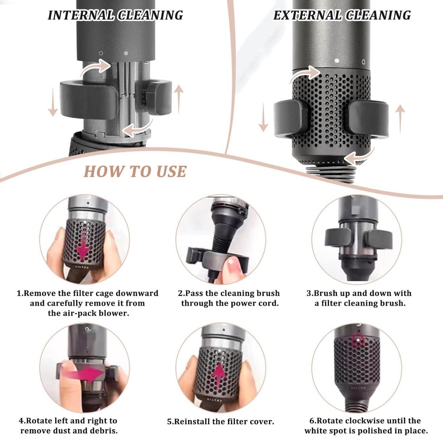 Filter Reinigungsbürste Aufsätze 2 Hair Dryer Brush Zubehör Dyson