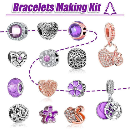 Adventskalender Schmuck Lila 2024 Damen Mädchen Teenager