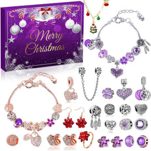 Adventskalender Schmuck Set Lila 2024 Damen Mädchen Teenager