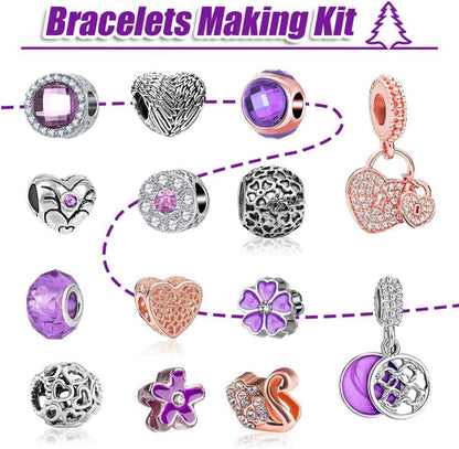 Adventskalender Schmuck Lila 2024 Damen Mädchen Teenager