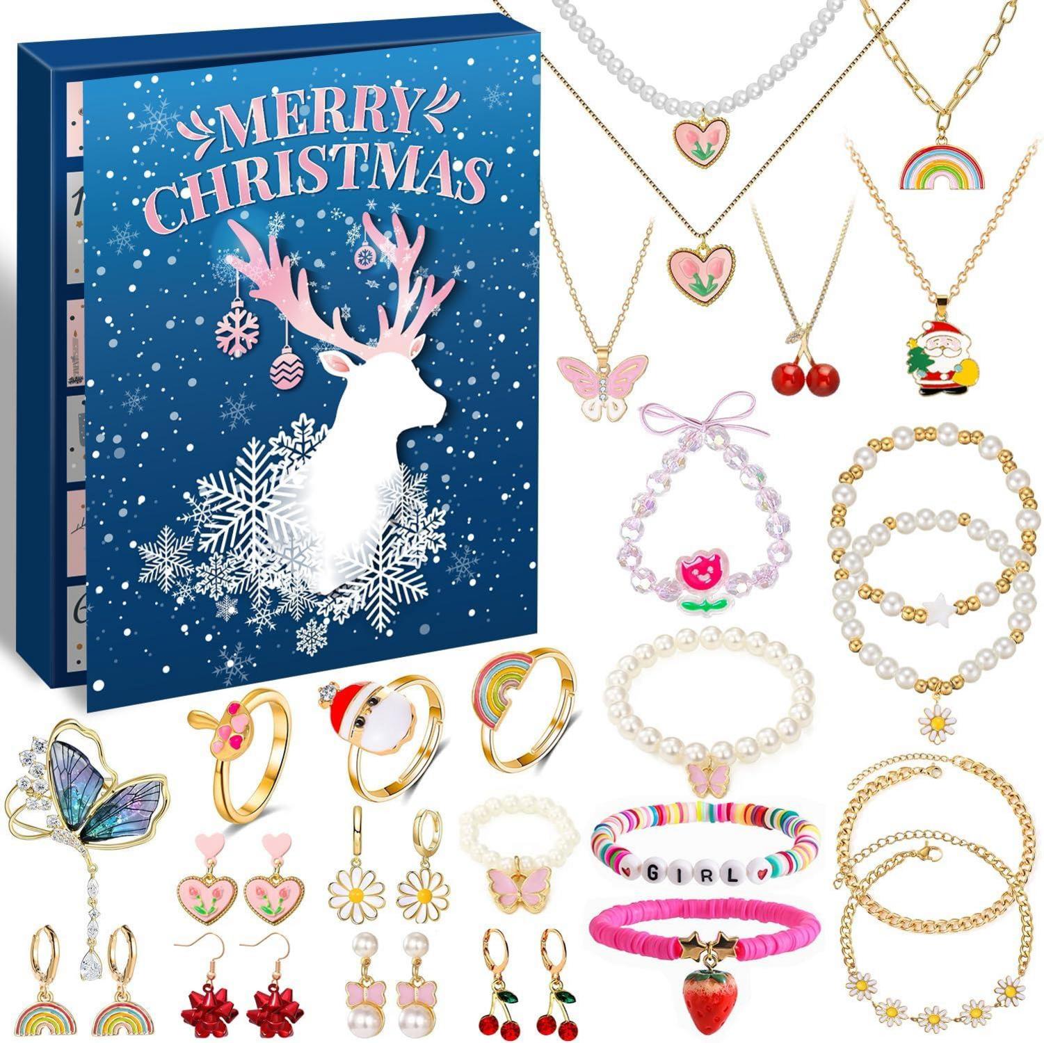 Adventskalender Schmuck Teenager Mädchen 2024 Weihnachtskalender