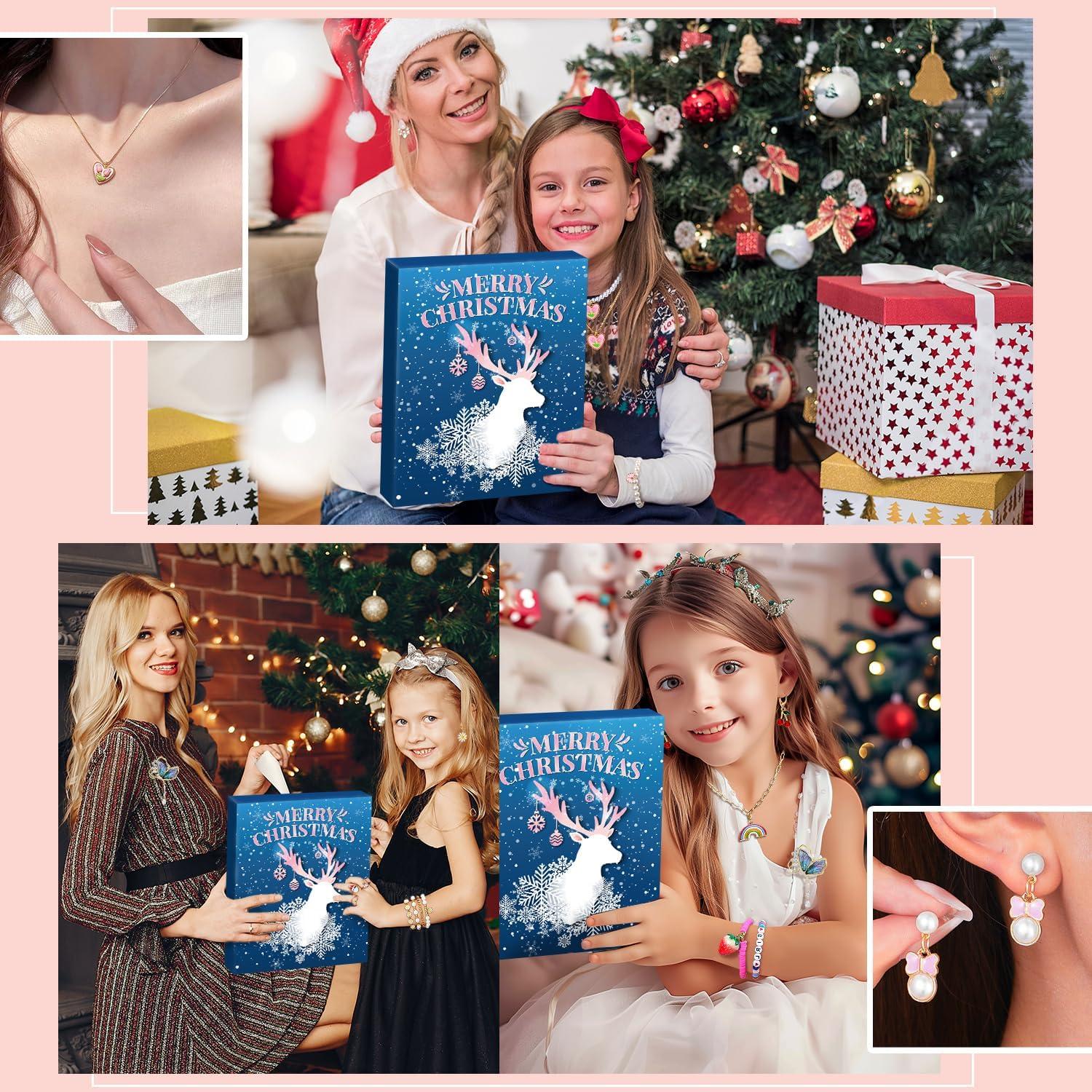 Adventskalender Schmuck Teenager Mädchen 2024 Weihnachtskalender 24
