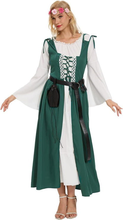 Mittelalterliches Renaissance Damenkleid mit Corsett und