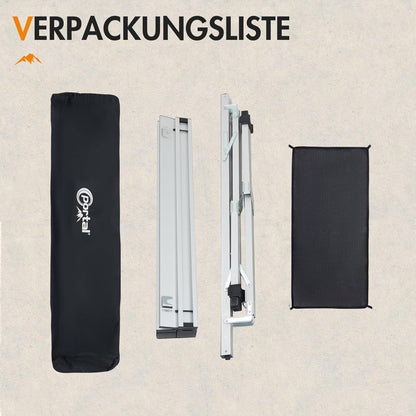 PORTAL Campingtisch faltbar, höhenverstellbar, 108x71cm, Aluminium, rollbar