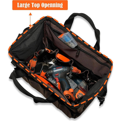 Werkzeugtasche aus gewachstem Segeltuch mit 45 Fächern, 40,6 cm