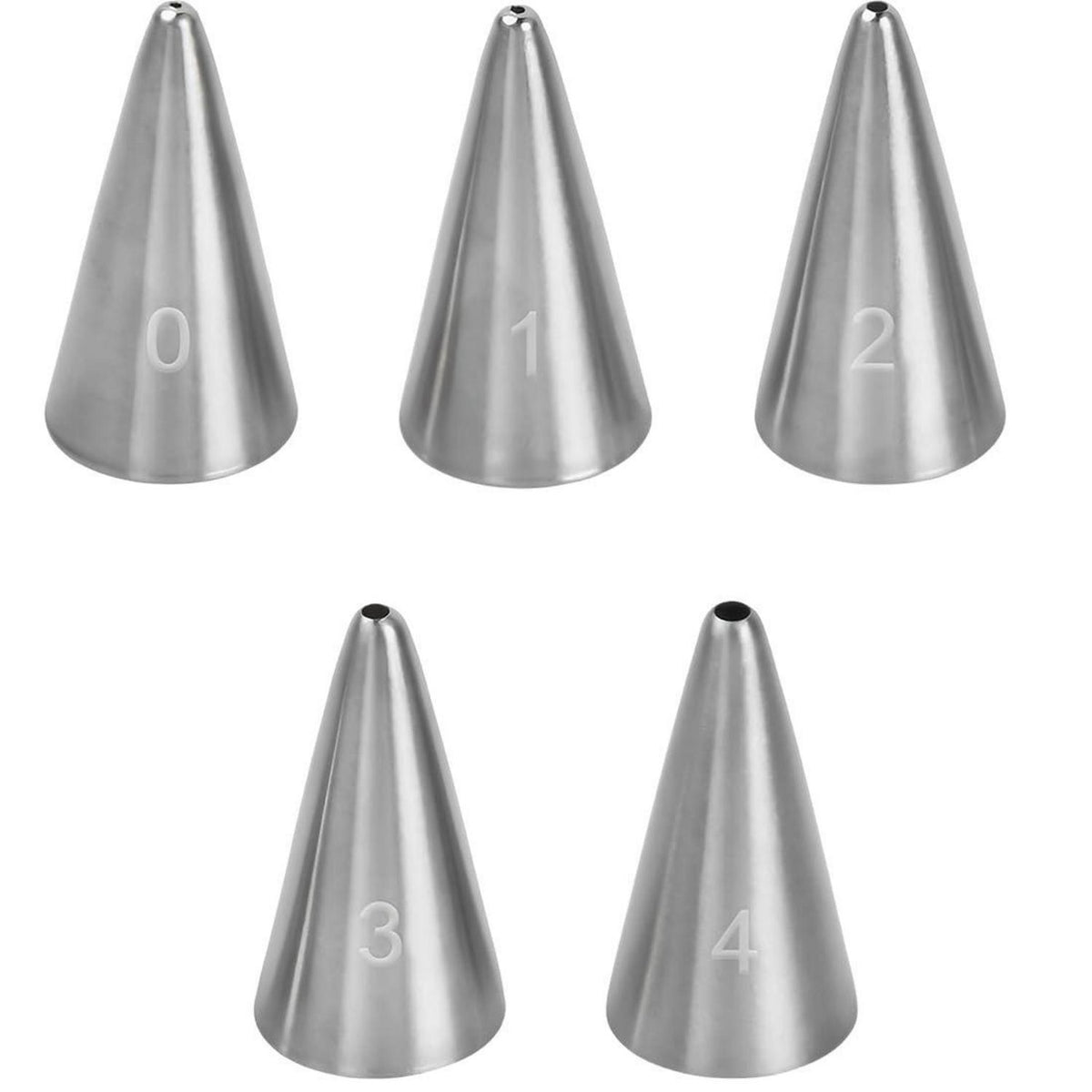5 Spritztüllen Edelstahl | Tortendekoration für Kuchen & Cupcakes