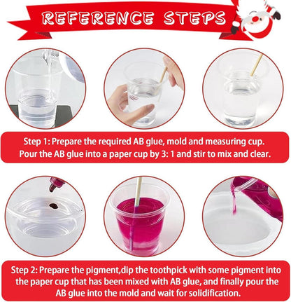 Silikonform Weihnachten Gießform Kerzenhalter Epoxidharz Schneemann