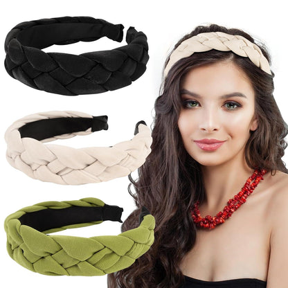 3 Stück Haarreif Dirndl Trachten Haarschmuck Leinenoptik Vintage