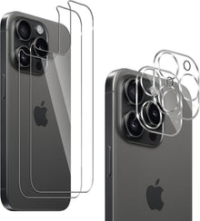 Schutzfolie Panzerglas iPhone 16 Pro Kameraschutz 9H Rückseite 4er Set