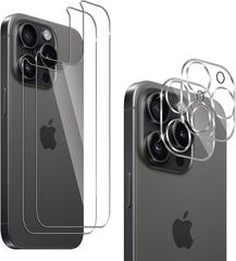 Schutzfolie Panzerglas iPhone 16 Pro Kameraschutz 9H Rückseite 4er Set