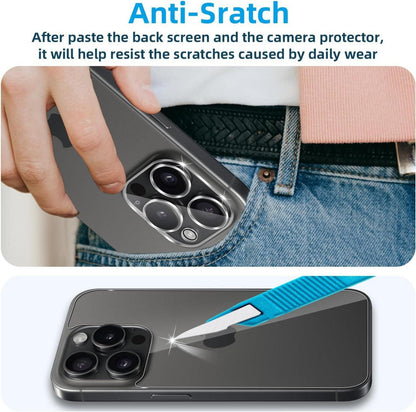 Panzerglas Rückseite + Kamera Schutzfolie für iPhone 16 Pro 9H