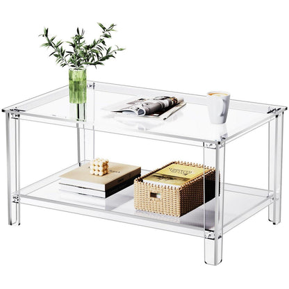 Acryl Couchtisch transparent 80x50x40 cm hochwertig modern