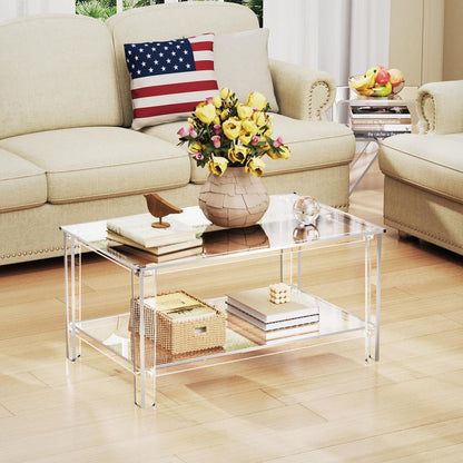 Acryl Couchtisch transparent 80x50x40 cm hochwertig modern