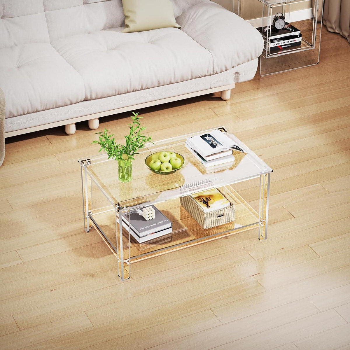Acryl Couchtisch transparent 80x50x40 cm hochwertig modern