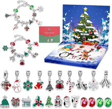 Adventskalender 2024 für Mädchen Schmuck Silber Armbänder Charms