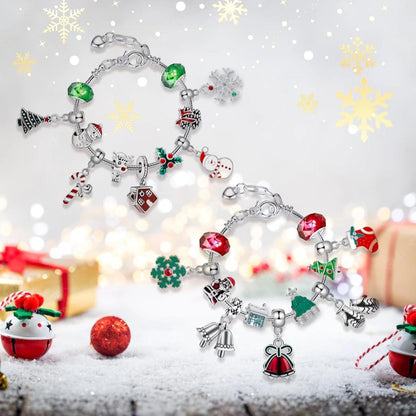 Adventskalender 2024: Mädchen Schmuck 24 Silber Armbänder Charms