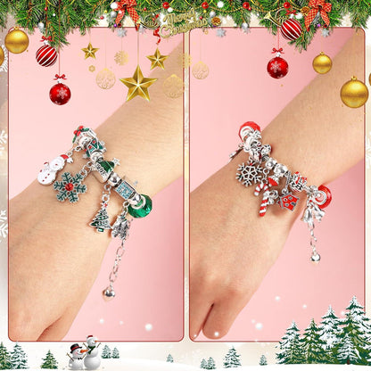 Adventskalender für Mädchen 2024 mit Schmuck, 24 Silber Armbänder und