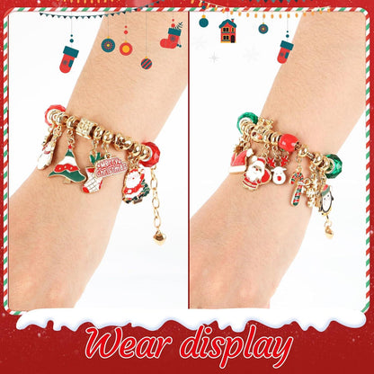 Adventskalender Mädchen 2024 Goldfarben Schmuck Armbänder Charms