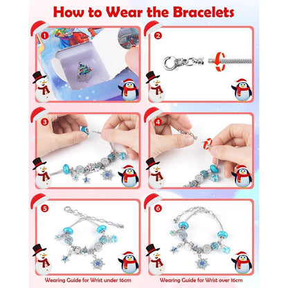 Adventskalender Mädchen 2024: Schmuck Bastelset Einhorn