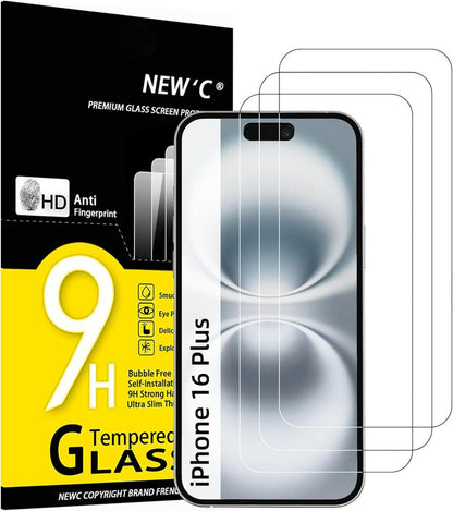 Panzer Schutz Glas für iPhone 16 Plus HD 9H Härte Ultra-Klar