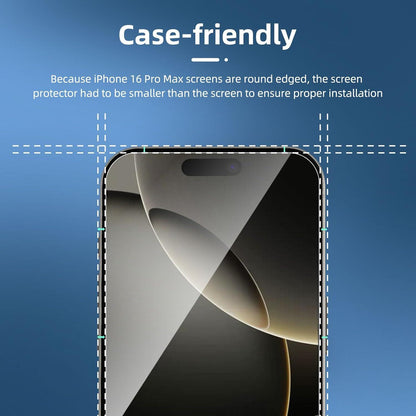Panzer Schutz Glas iPhone 16 Pro Max 6,9 Zoll 3er Pack 9H Härte
