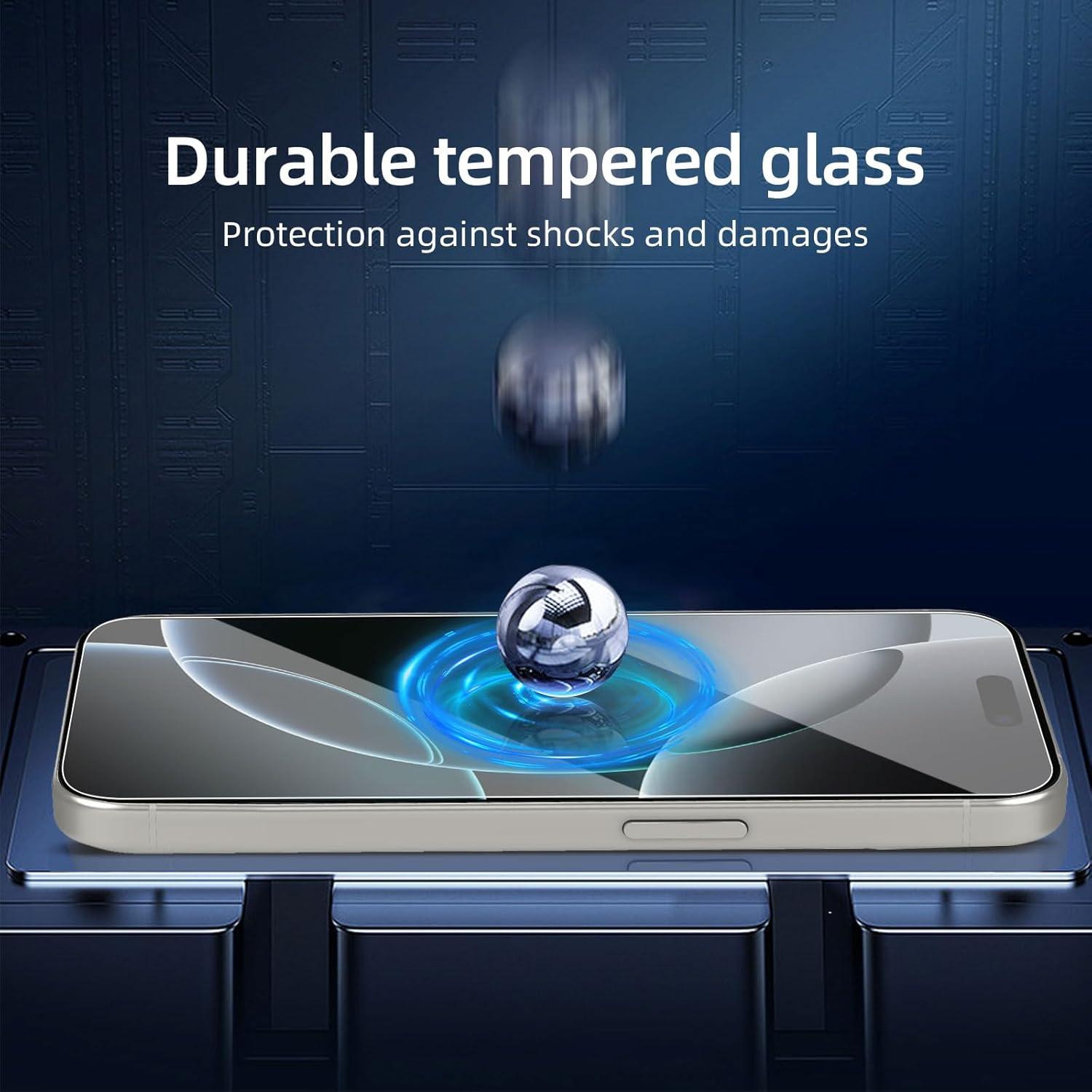 Panzer Schutz Glas für iPhone 16 Pro 6,3 Zoll 3er Set 9H Härte Displayfolie