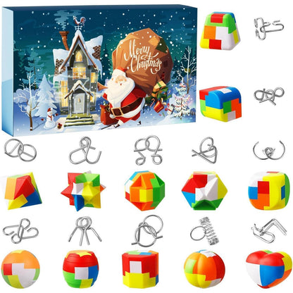 Adventskalender 24-Tage Weihnachts-Countdown Puzzle für