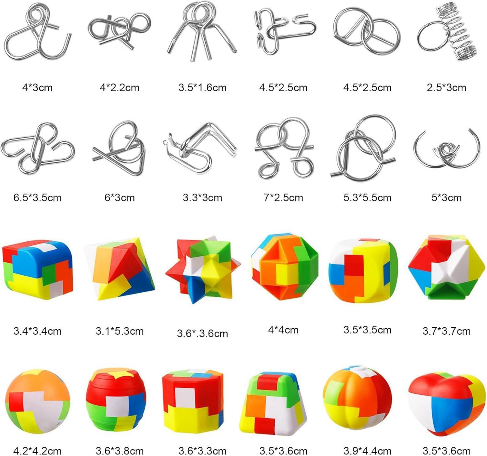 Adventskalender 2024 Puzzle Weihnachts-Countdown-Kalender Metall-Gehirn-Rätsel
