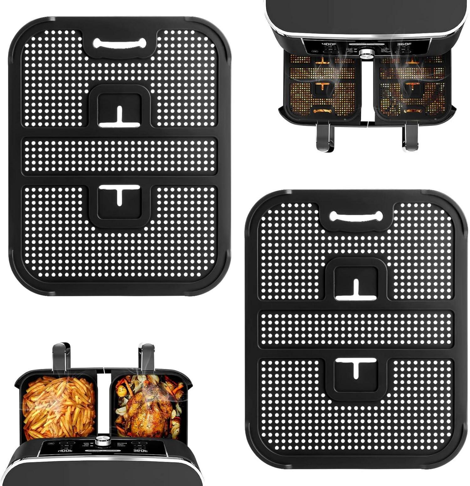 2er Set Silikon Spritzschutz für Ninja Foodi MAX Dual Zone AF400EU