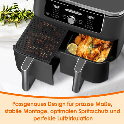 2er Set Silikon Spritzschutz für Ninja Foodi MAX Dual Zone AF400EU