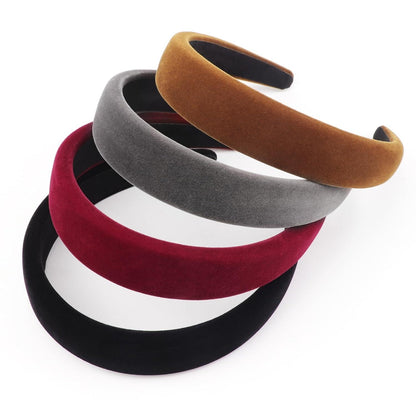 Breite Samtstirnbänder Damen 4er Pack Boho Haarreifen