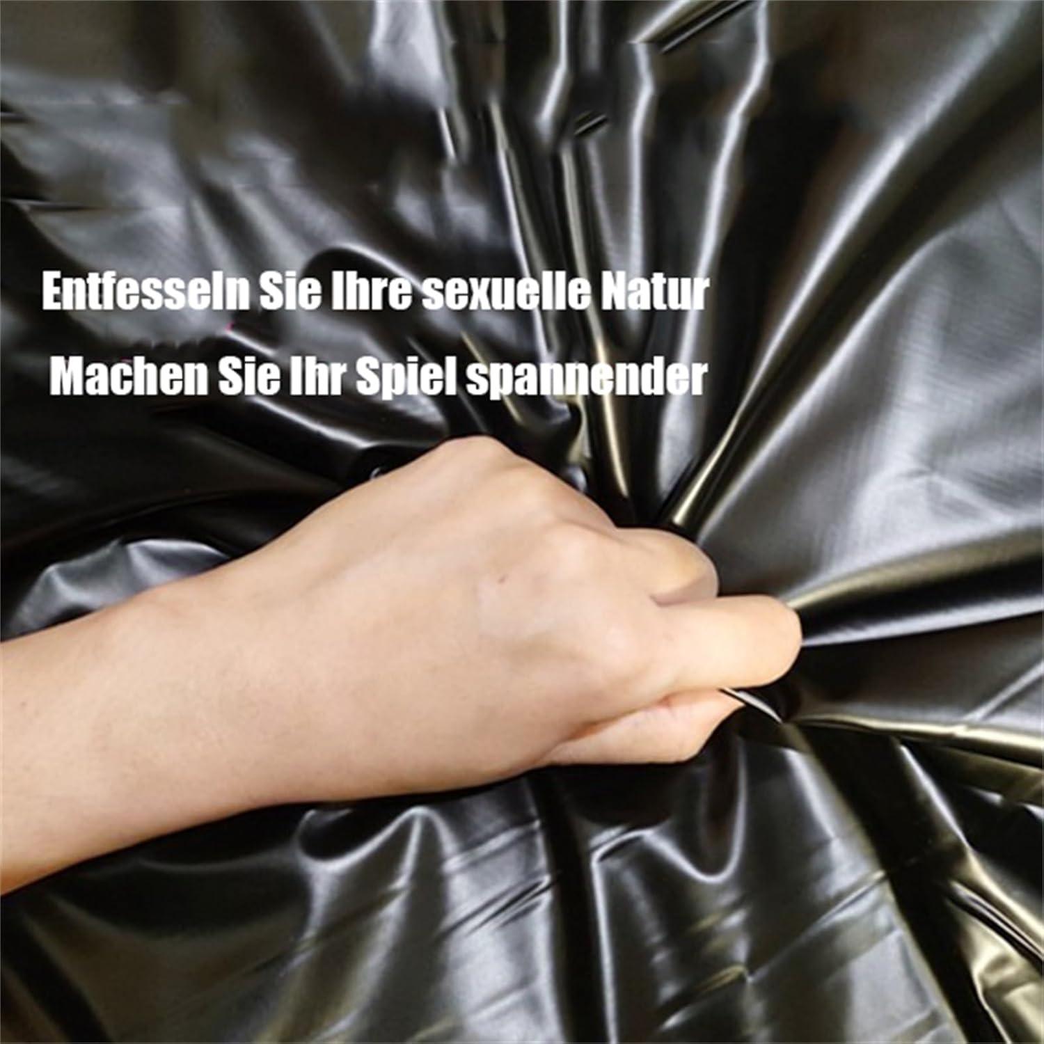 Latex Bettlaken Sex Bondage Wasserdicht Schwarz S/M/L