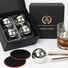 Whisky-Steine Edelstahl Wiederverwendbar 4Stück 55mm Kugel