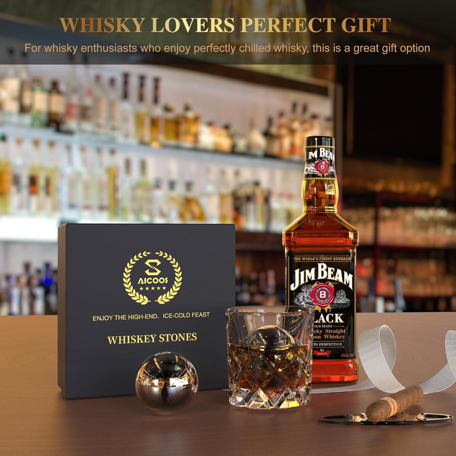 Edelstahl Whisky Eiswürfel Steine Männer Geschenk (4