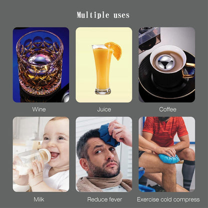Edelstahl Whisky Eiswürfel Steine Männer Geschenk (4