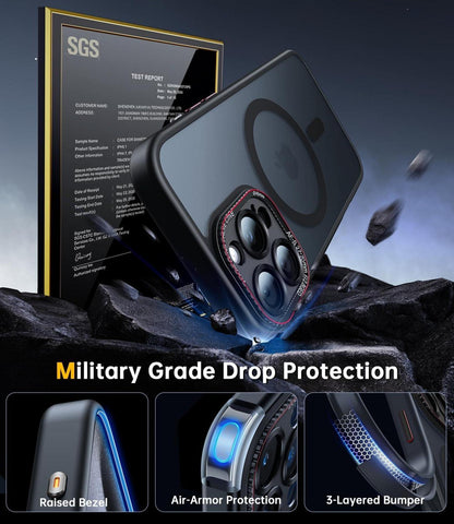iPhone 16 Pro Hülle: JUESHITUO Magsafe Militärschutz Case Anti-Fingerabdruck