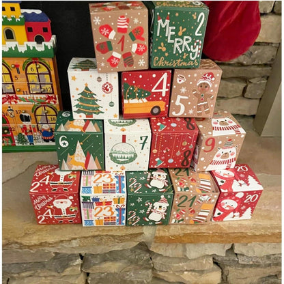 Adventskalender DIY 2024 zum Befüllen Kinder Geschenkboxen