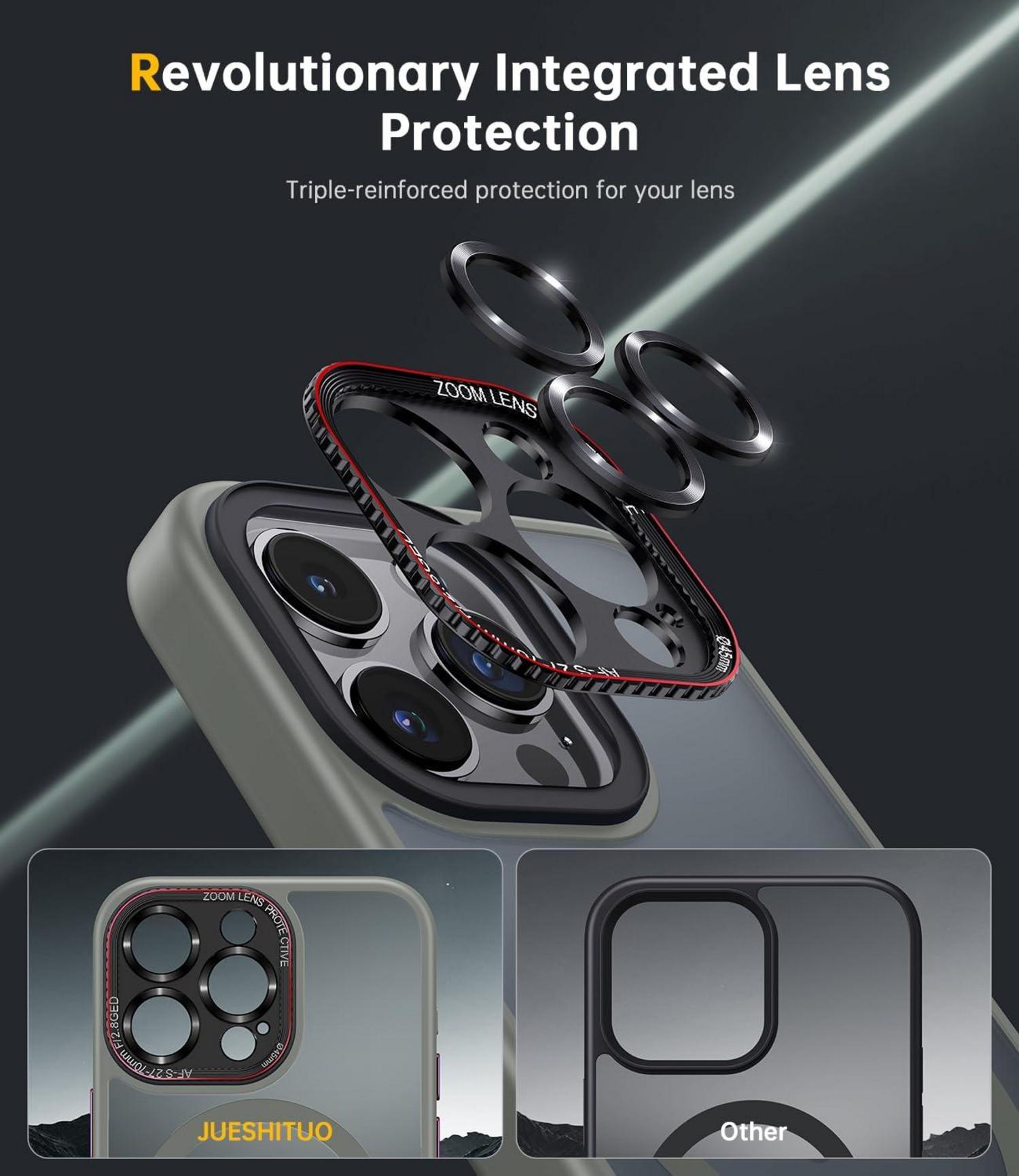 iPhone 16 Pro Max Hülle Magsafe Militärschutz Matt Stoßfest