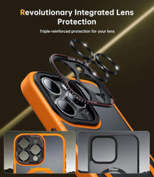 Militärschutz MagSafe Hülle für iPhone 16 Pro Max Orange