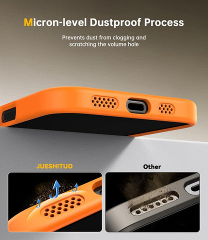 iPhone 16 Pro Max Hülle Magsafe Militärschutz Kamera Matt Orange