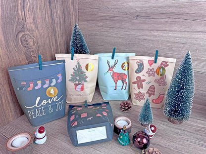 Adventskalender zum Befüllen 24 DIY Weihnachtstüten