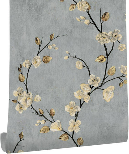 Selbstklebende Fototapete Blumenmuster Vintage Design 44x1000cm
