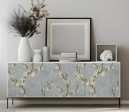 Selbstklebende Fototapete Blumenmuster Vintage Design 44x1000cm