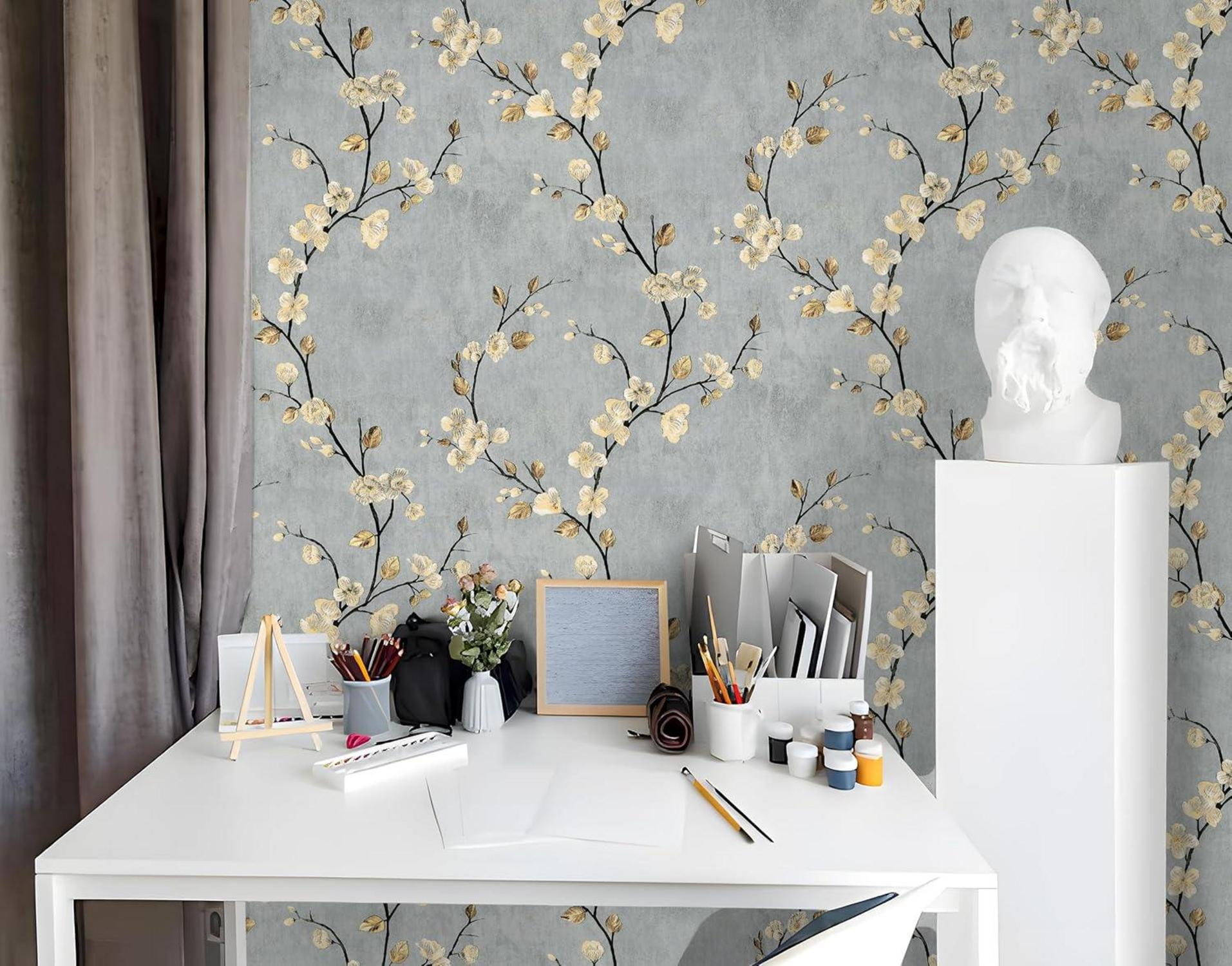 Selbstklebende Fototapete Blume Vintage Design 44x1000cm