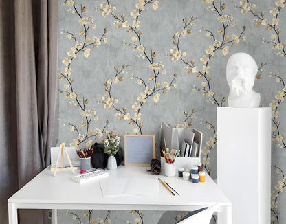 Selbstklebende Fototapete Blume Vintage Design 44x1000cm