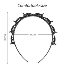 2er Set Schwarz Stirnband mit Haarklammern Braid Tool