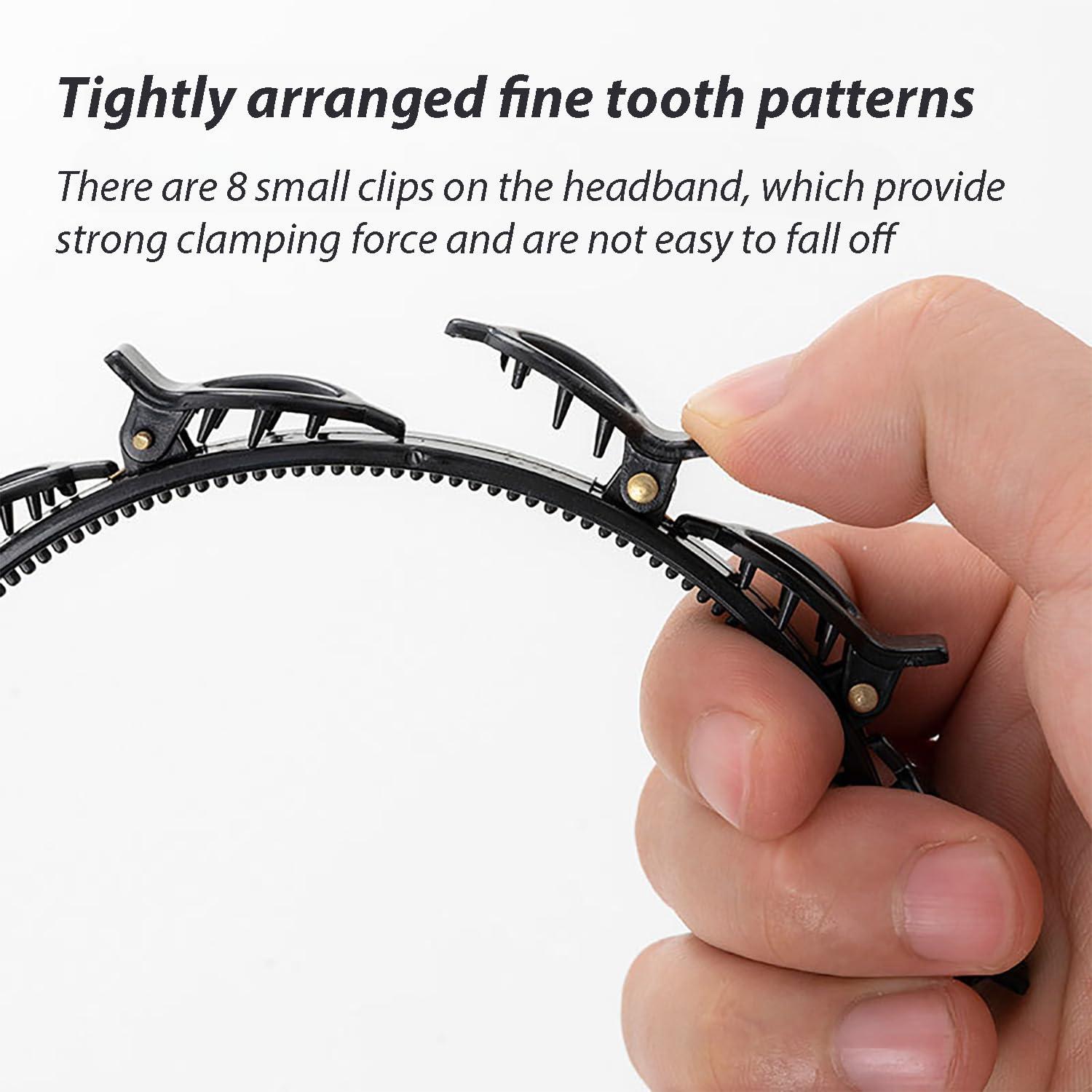 Haarreif Stirnband Haarspangen Braid Tool Schwarz Set