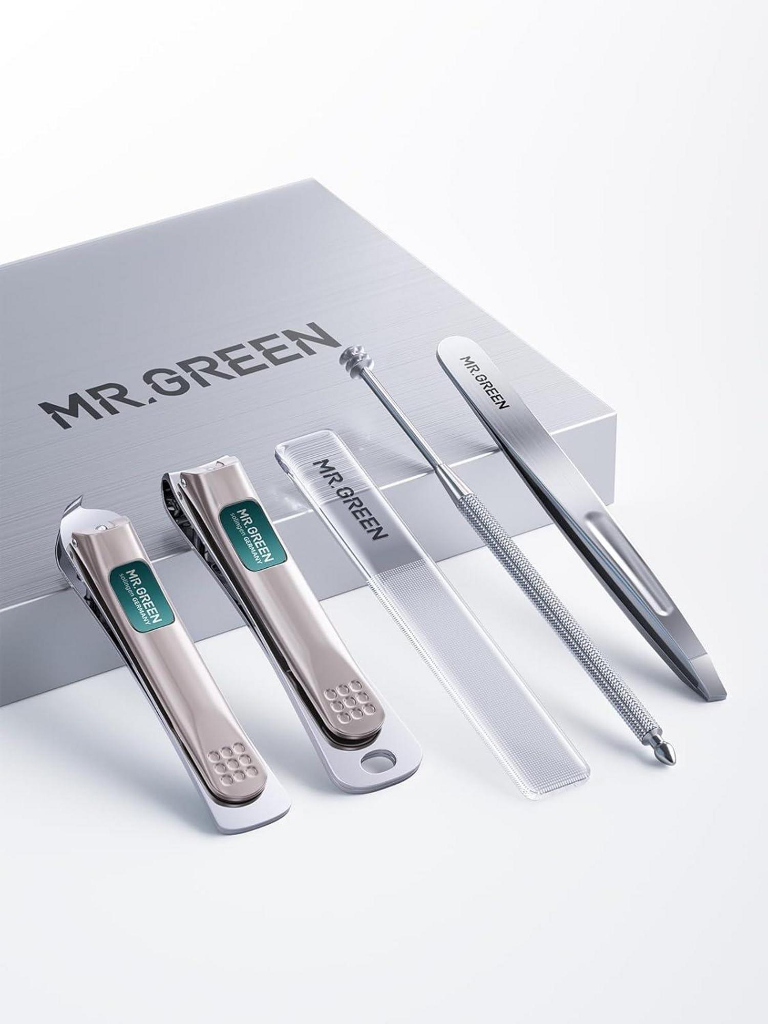 MR.GREEN 5-teiliges Nagelpflegeset mit Etui, hochwertiger Edelstahl