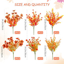 Künstliche Herbstblumensträuße Set 8 Stück Orange